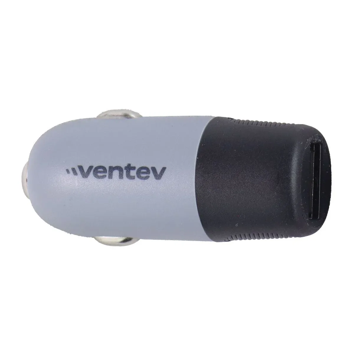(12W) Single Port USB-A Rapid Charge Car Charger - Gray/Black